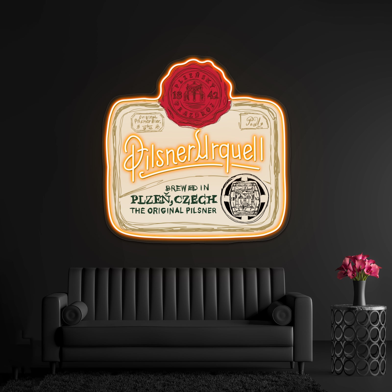 Pilsner Urquell Pop Artwork Led Neon Signs Custom | Shineneon