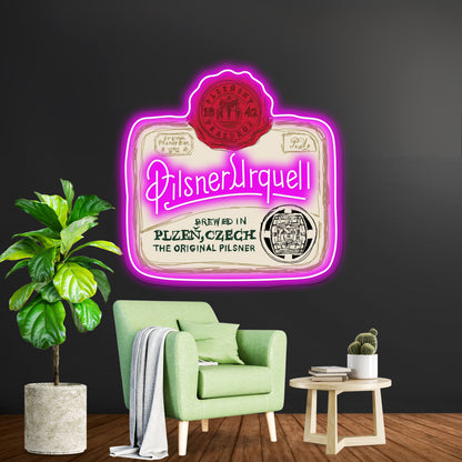 Pilsner Urquell Pop Artwork Led Neon Signs Custom