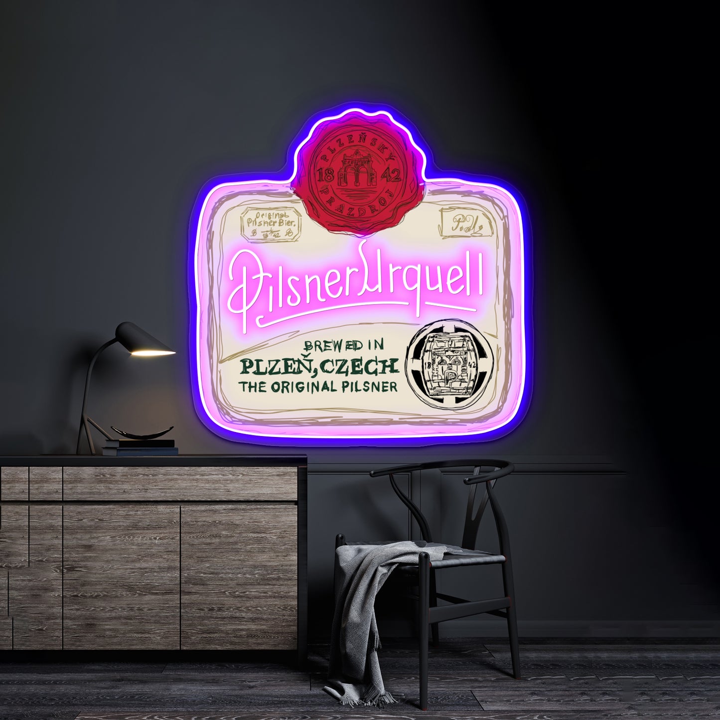 Pilsner Urquell Pop Artwork Led Neon Signs Custom