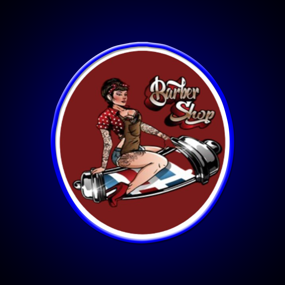Pin Up Barber Shop Haircut Led Neon Sign - LED neon sign view 5