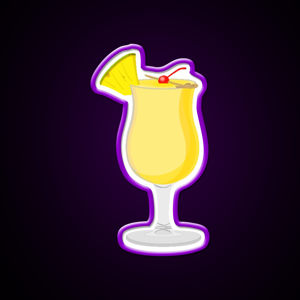 Pina Colada Cocktail Bar Decor Led Neon Sign Drink Lounge Art Rgb Color - LED neon sign view 9