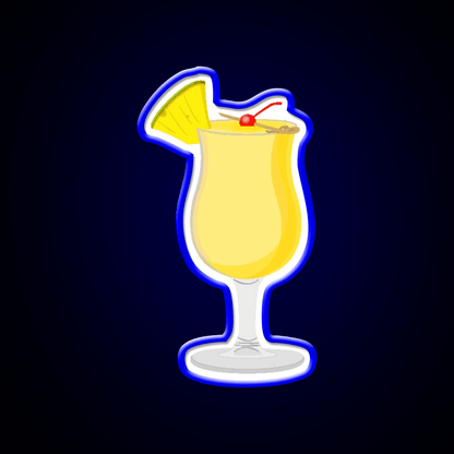 Pina Colada Cocktail Bar Decor Led Neon Sign Drink Lounge Art Rgb Color - Shineneon