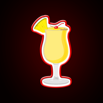 Pina Colada Cocktail Bar Decor Led Neon Sign Drink Lounge Art Rgb Color - Shineneon