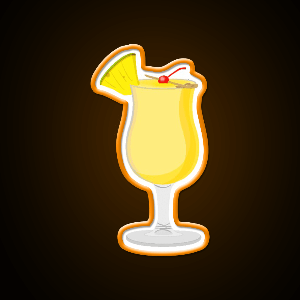 Pina Colada Cocktail Bar Decor Led Neon Sign Drink Lounge Art Rgb Color - Shineneon