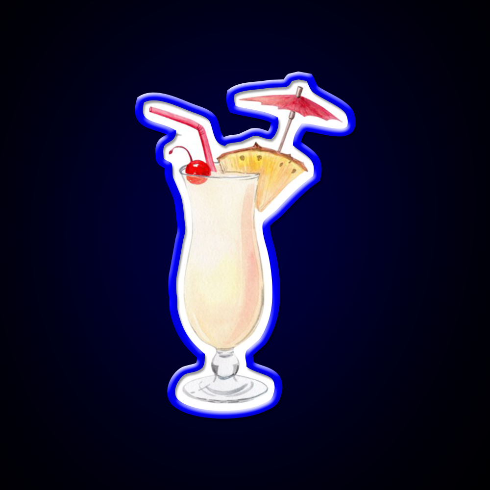 Pina Colada Cocktail Bar Decor Led Neon Sign For Home Bar Decor Rgb Color - LED neon sign view 5