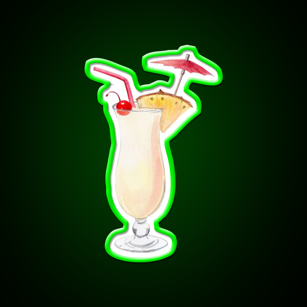 Pina Colada Cocktail Bar Decor Led Neon Sign For Home Bar Decor Rgb Color - LED neon sign view 8