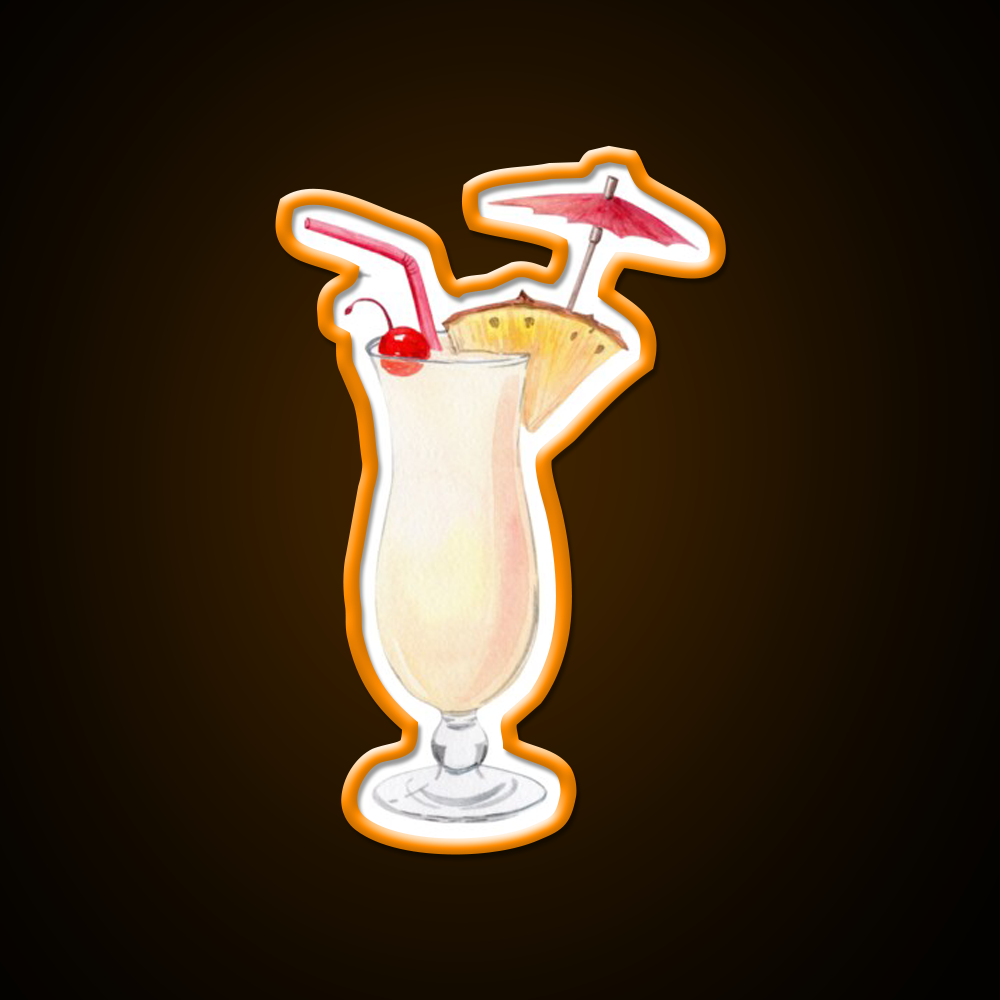 Pina Colada Cocktail Bar Decor Led Neon Sign For Home Bar Decor Rgb Color - LED neon sign view 6