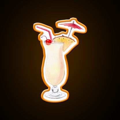Pina Colada Cocktail Bar Decor Led Neon Sign For Home Bar Decor Rgb Color - LED neon sign view 6
