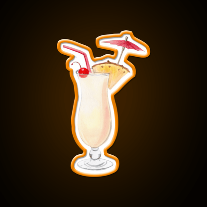 Pina Colada Cocktail Bar Decor Led Neon Sign For Home Bar Decor Rgb Color - Shineneon