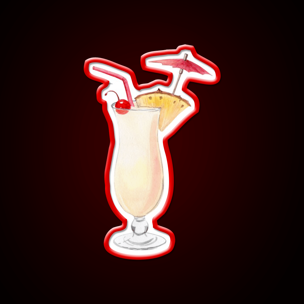Pina Colada Cocktail Bar Decor Led Neon Sign For Home Bar Decor Rgb Color - Shineneon
