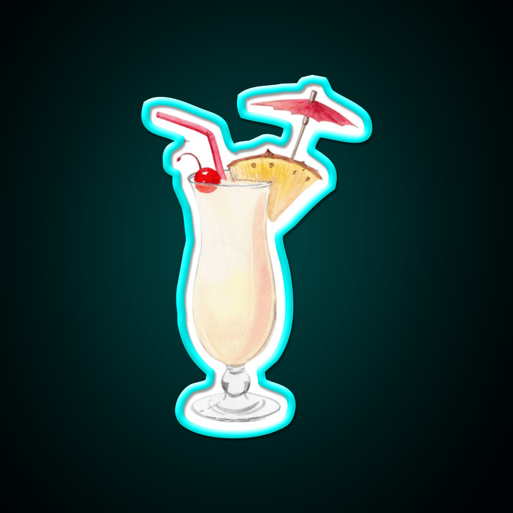 Pina Colada Cocktail Bar Decor Led Neon Sign For Home Bar Decor Rgb Color - Shineneon