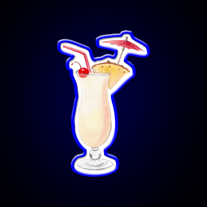 Pina Colada Cocktail Bar Decor Led Neon Sign For Home Bar Decor Rgb Color - Shineneon