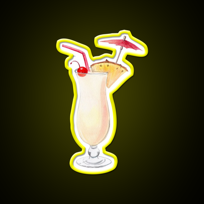 Pina Colada Cocktail Bar Decor Led Neon Sign For Home Bar Decor Rgb Color - LED neon sign view 7