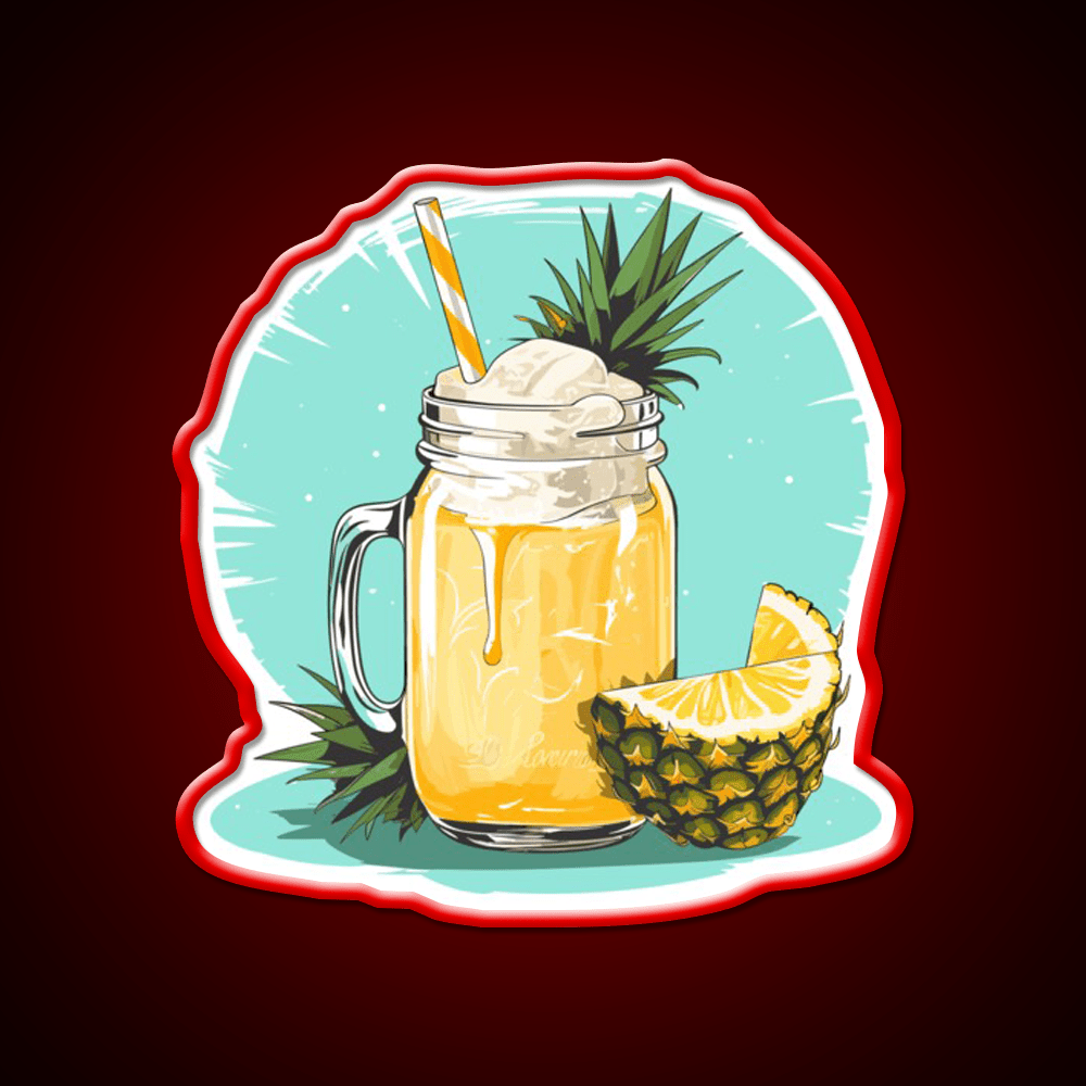 Pina Colada Cocktail Bar Decor Led Neon Sign Rgb Color - Shineneon