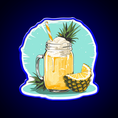 Pina Colada Cocktail Bar Decor Led Neon Sign Rgb Color - Shineneon