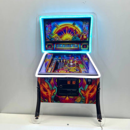 Pinball Machine Decal Printed Acrylic Led Sign | Shineneon