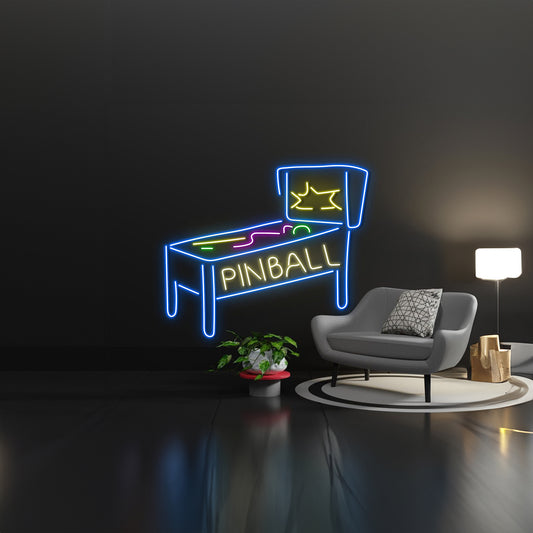 Pinball Machine Neon Sign