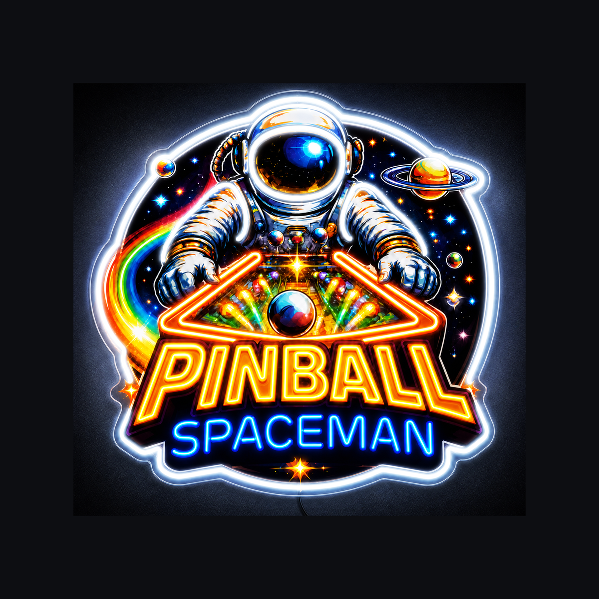 PINBALL SPACEMAN Custom LED Neon Sign - Shineneon
