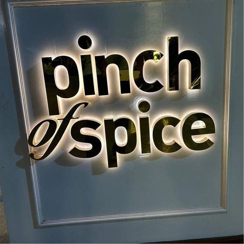 Pinch Of Spice 3D Backlit Channel Letters Led Light Sign - Shineneon