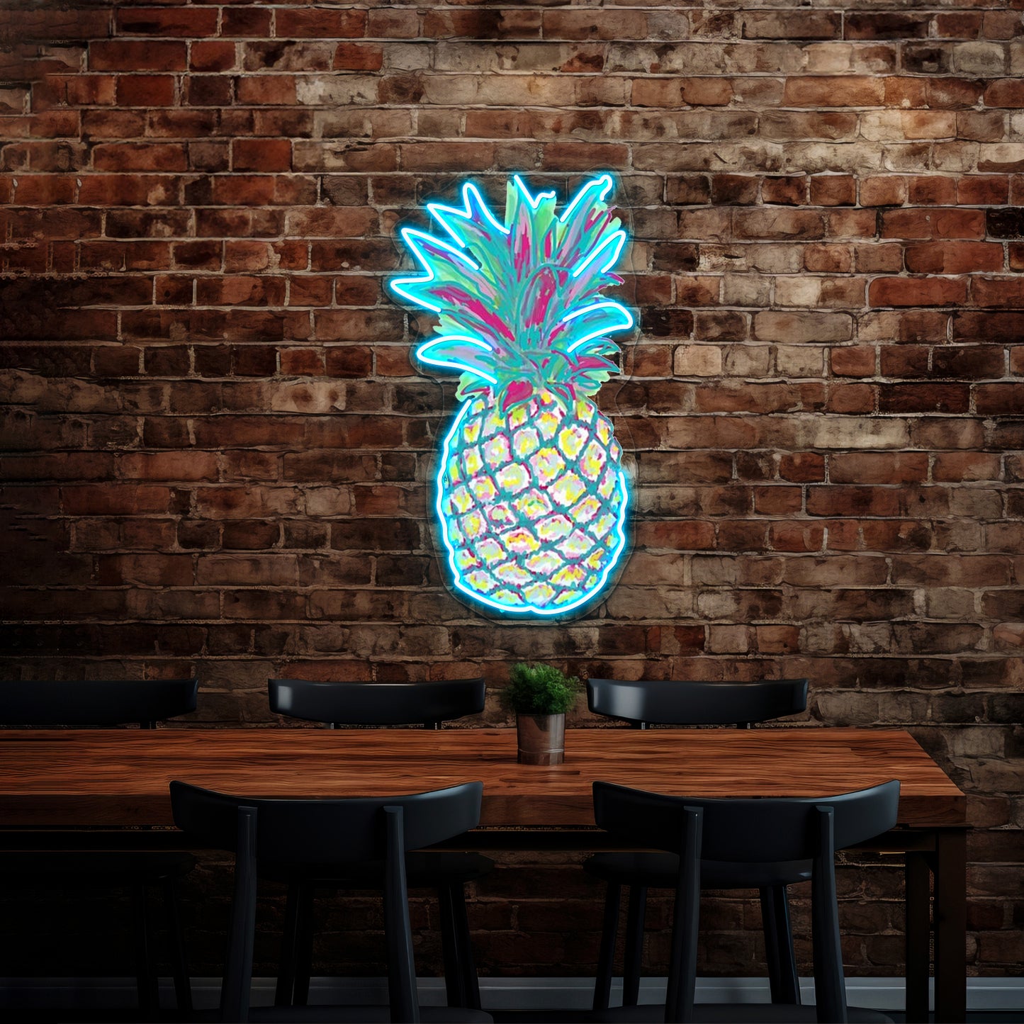 Pineapple Artwork Led Neon Signs Custom