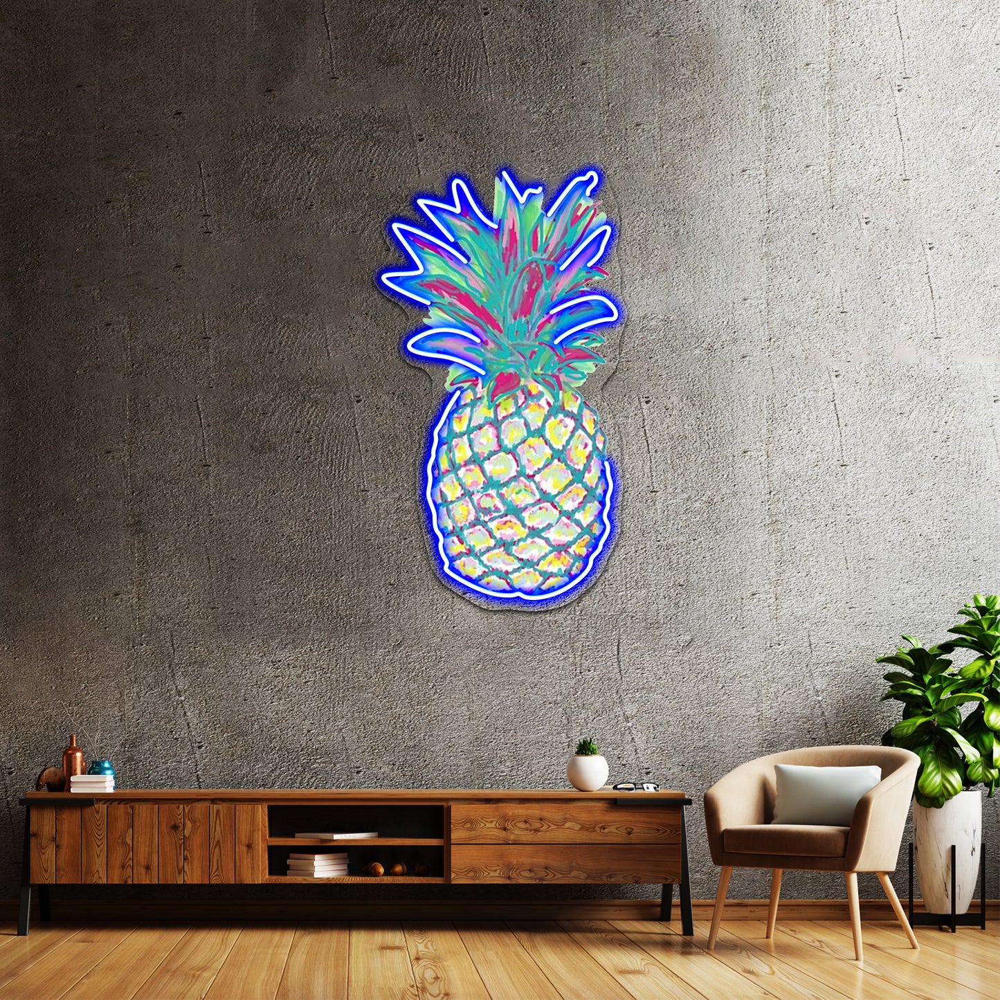 Pineapple Artwork Led Neon Signs Custom