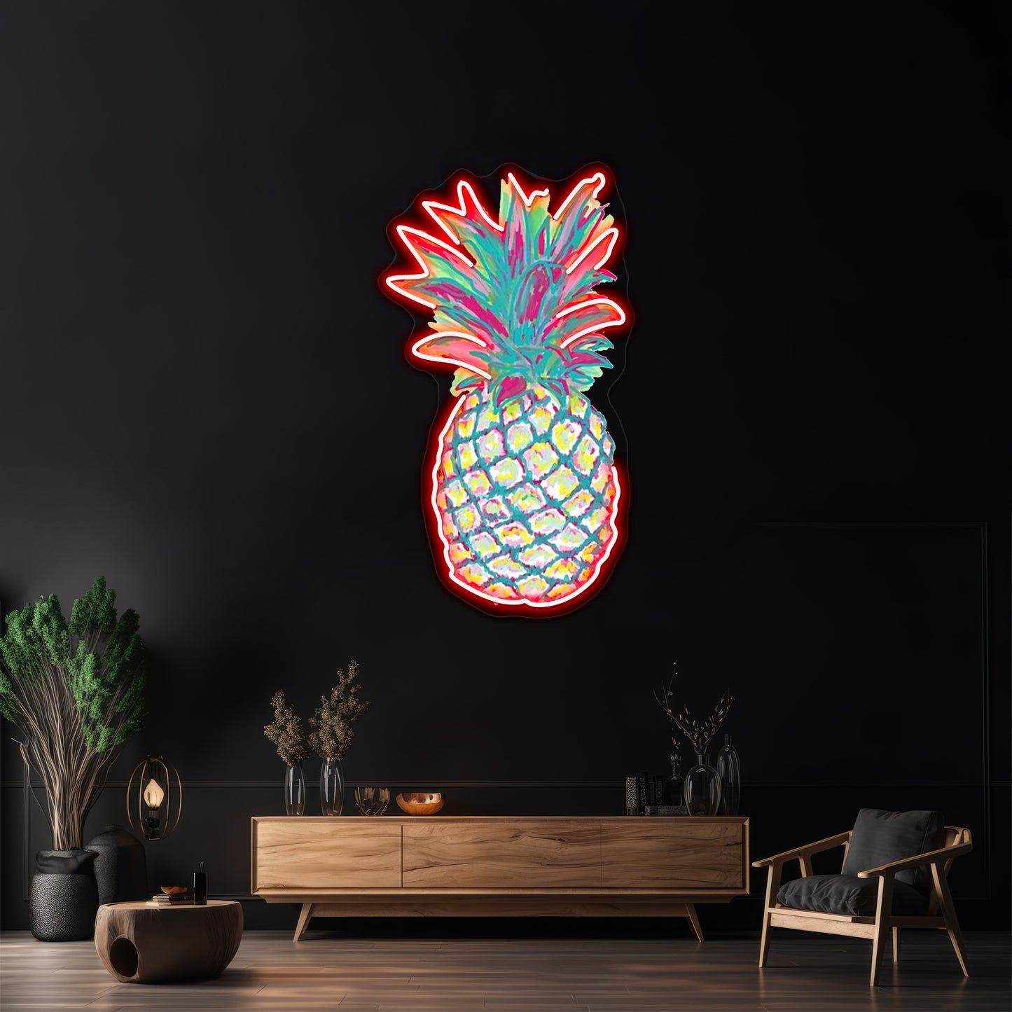 Pineapple Artwork Led Neon Signs Custom