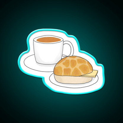 Pineapple Bun And Milk Tea Snack Food Led Neon Sign Rgb Color - Shineneon