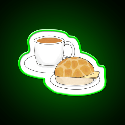 Pineapple Bun And Milk Tea Snack Food Led Neon Sign Rgb Color - Shineneon
