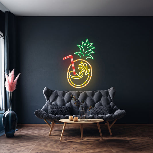 Pineapple Cocktails Led Sign