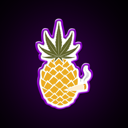 Pineapple Express Dopest Dope Hemp Inspired Green Leaf Led Neon Sign Rgb Color - LED neon sign view 9