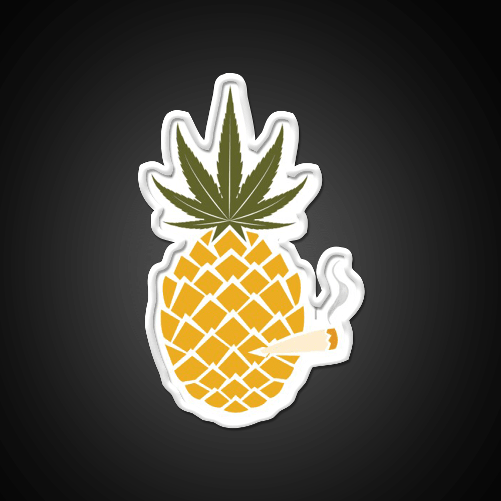 Pineapple Express Dopest Dope Hemp Inspired Green Leaf Led Neon Sign Rgb Color - Shineneon