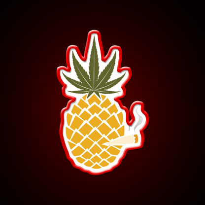 Pineapple Express Dopest Dope Hemp Inspired Green Leaf Led Neon Sign Rgb Color - Shineneon