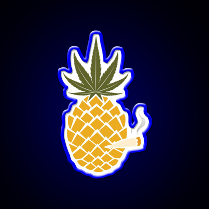 Pineapple Express Dopest Dope Hemp Inspired Green Leaf Led Neon Sign Rgb Color - Shineneon