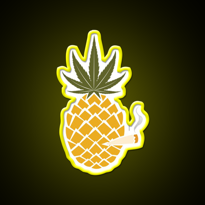Pineapple Express Dopest Dope Hemp Inspired Green Leaf Led Neon Sign Rgb Color - LED neon sign view 7