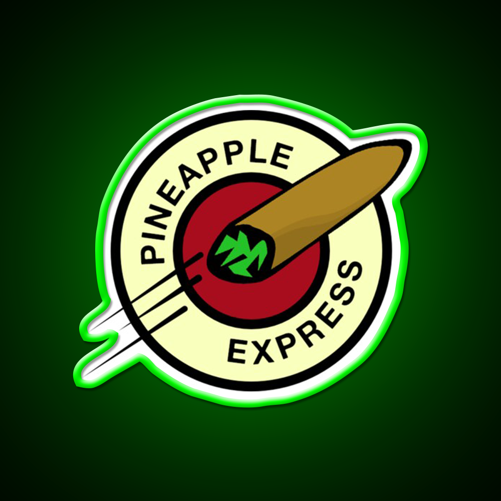 Pineapple Express Hemp Inspired Green Leaf Led Neon Sign Rgb Color - LED neon sign view 8