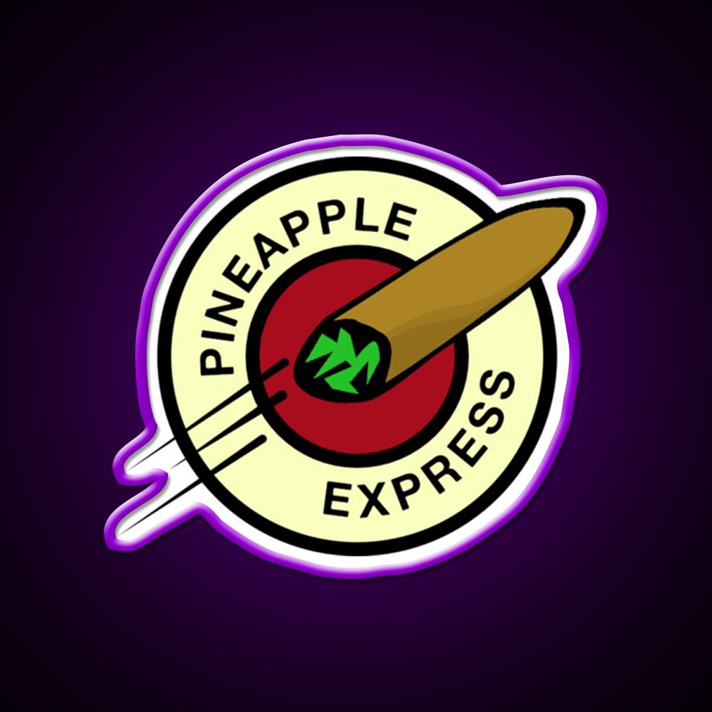 Pineapple Express Hemp Inspired Green Leaf Led Neon Sign Rgb Color - LED neon sign view 9