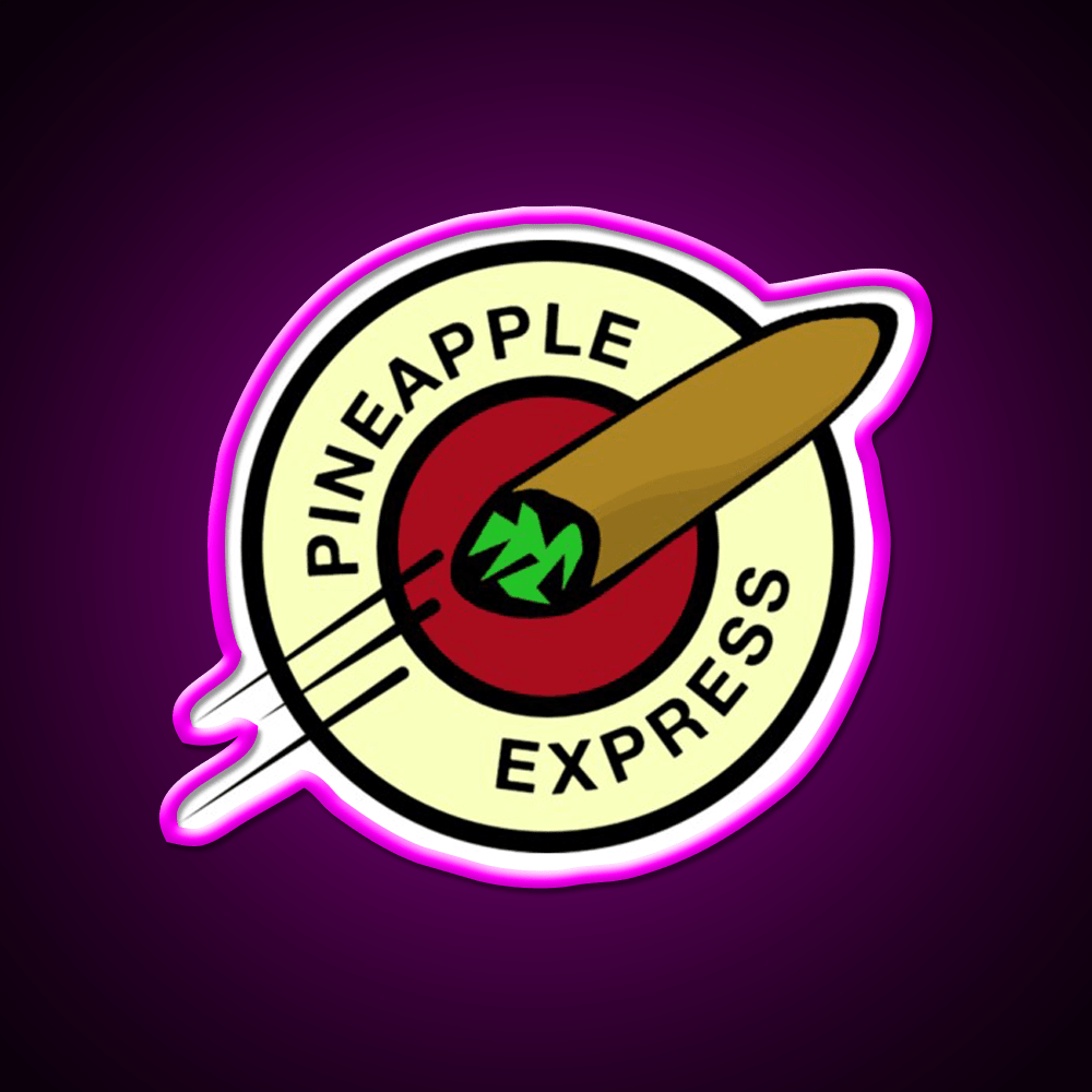 Pineapple Express Hemp Inspired Green Leaf Led Neon Sign Rgb Color - Shineneon