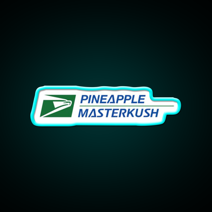 Pineapple Master Kush Hemp Inspired Green Leaf Led Neon Sign Rgb Color - Size and dimension reference