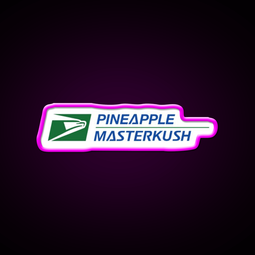 Pineapple Master Kush Hemp Inspired Green Leaf Led Neon Sign Rgb Color - Shineneon