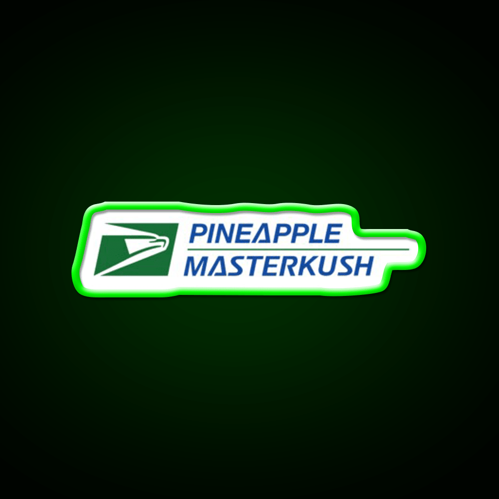 Pineapple Master Kush Hemp Inspired Green Leaf Led Neon Sign Rgb Color - Shineneon