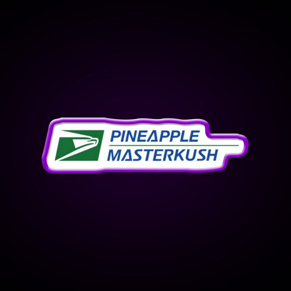Pineapple Master Kush Hemp Inspired Green Leaf Led Neon Sign Rgb Color - Shineneon