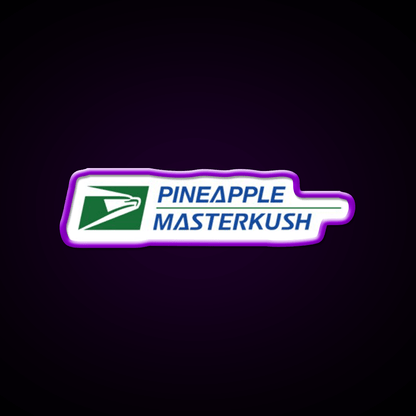 Pineapple Master Kush Hemp Inspired Green Leaf Led Neon Sign Rgb Color - Shineneon