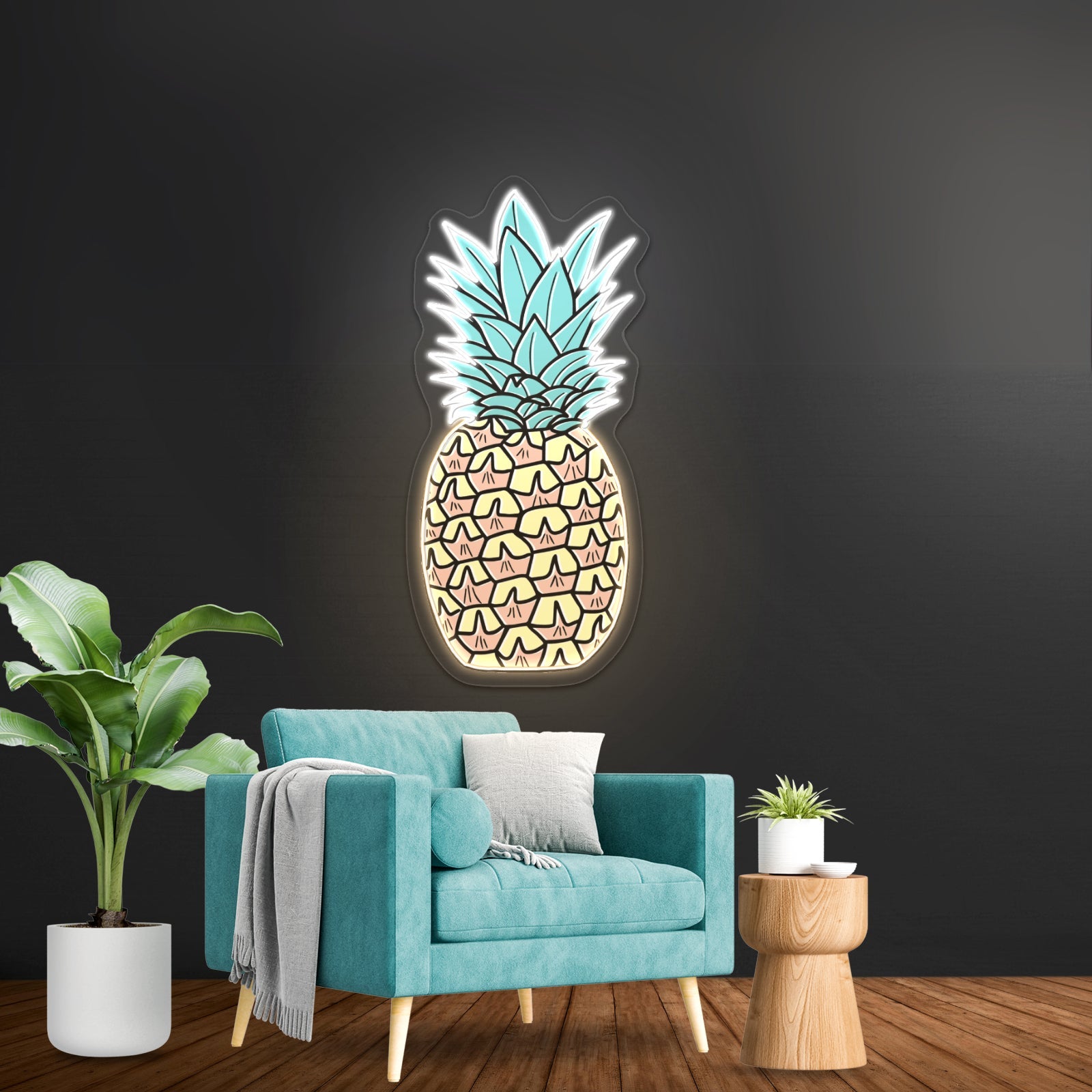 Pineapple Multi Color Aesthetic Artwork Neon Sign Artwork For - Shineneon