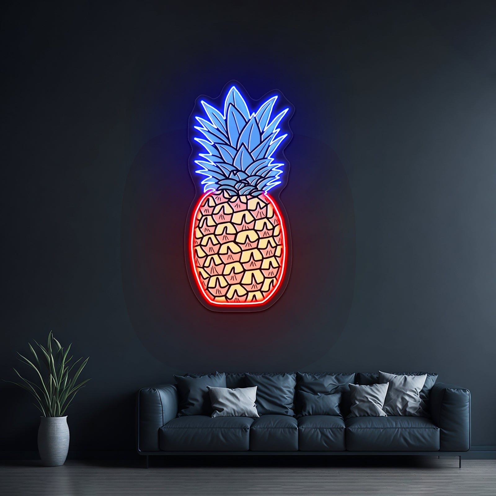 Pineapple Multi Color Aesthetic Artwork Neon Sign Artwork For - Shineneon
