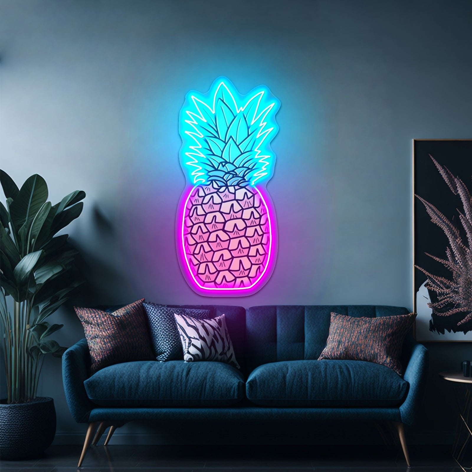 Pineapple Multi Color Aesthetic Artwork Neon Sign Artwork For - Shineneon