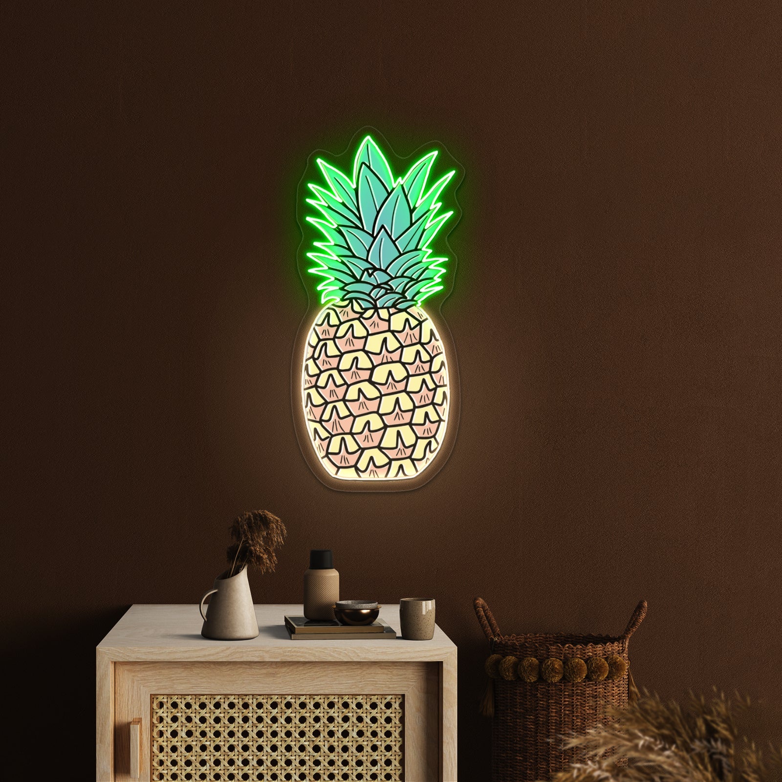 Pineapple Multi Color Aesthetic Artwork Neon Sign Artwork For - Shineneon