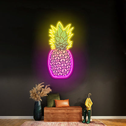 Pineapple Multi Color Aesthetic Artwork Neon Sign Artwork For - Shineneon