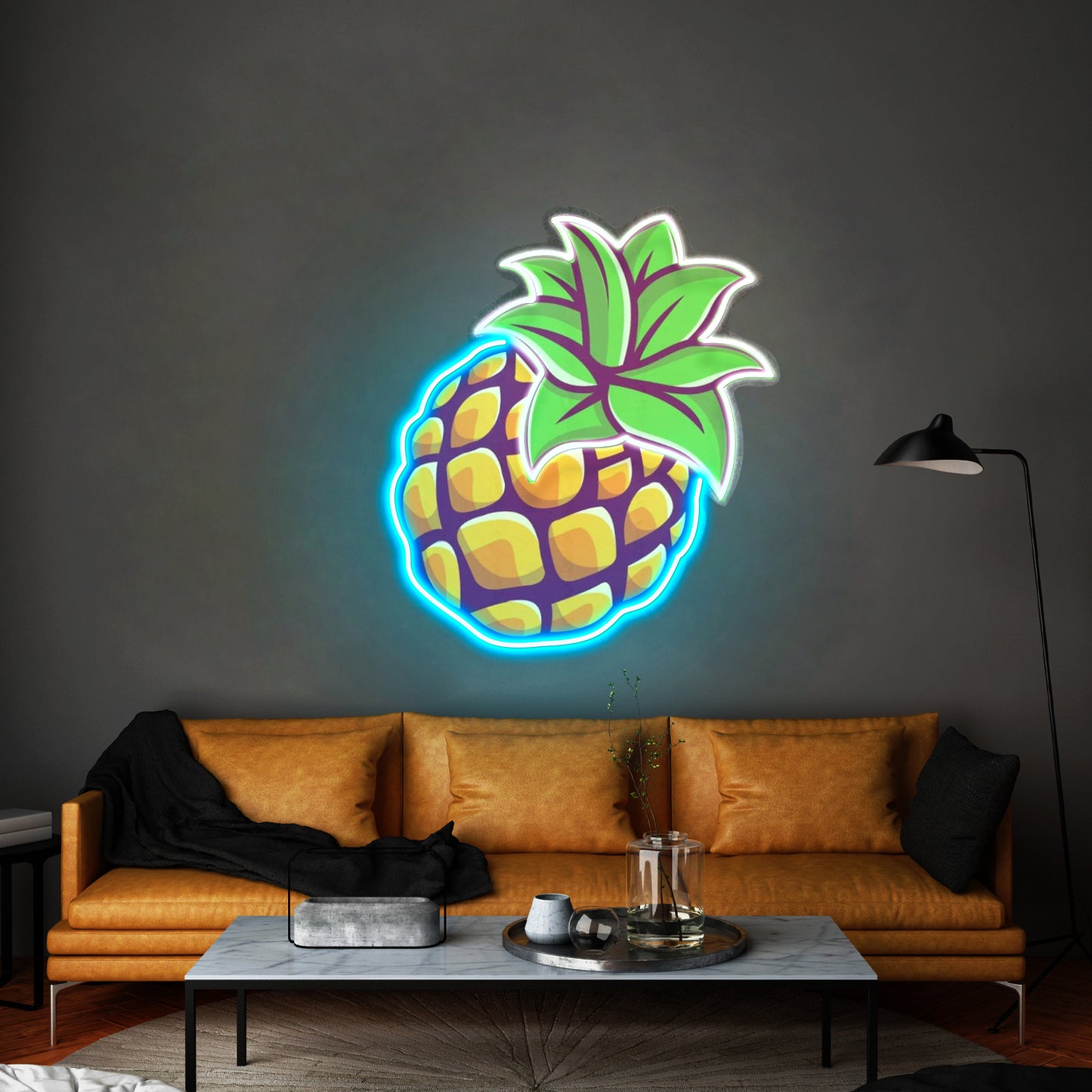 Pineapple Neon Acrylic Artwork