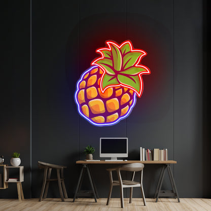 Pineapple Neon Acrylic Artwork