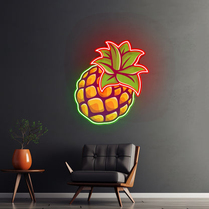 Pineapple Neon Acrylic Artwork